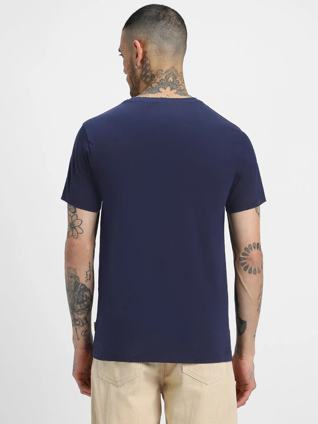 Navy Solid Men's Tshirt