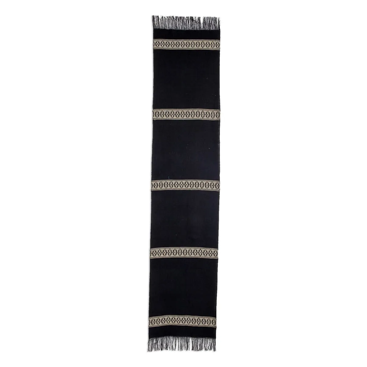 Novica Beige Moon Cotton Table Runner