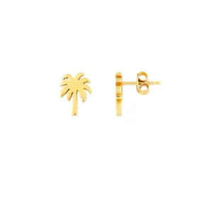 PALM TREE STUDS GOLD