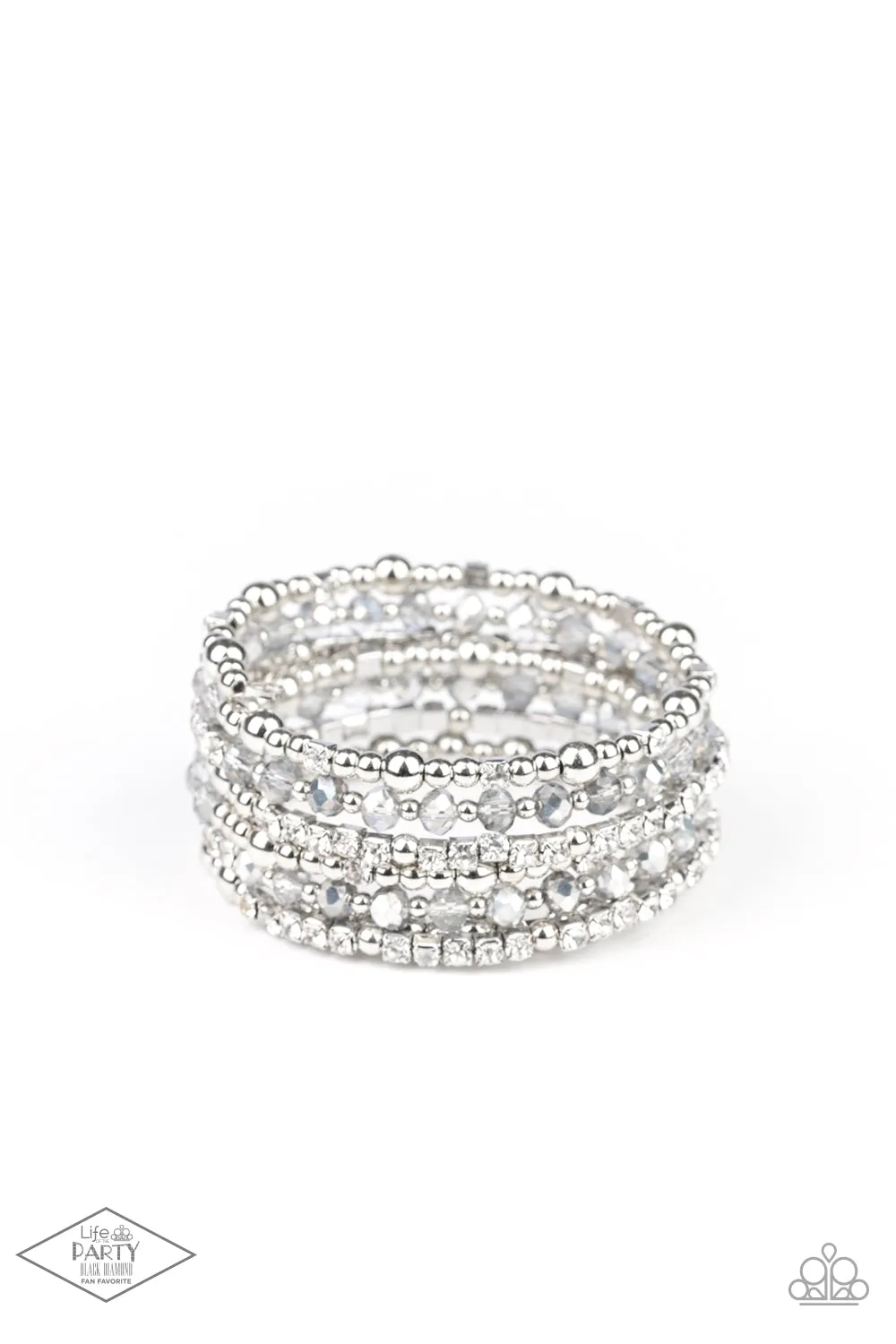 Paparazzi ICE Knowing You Silver Coil Bracelet