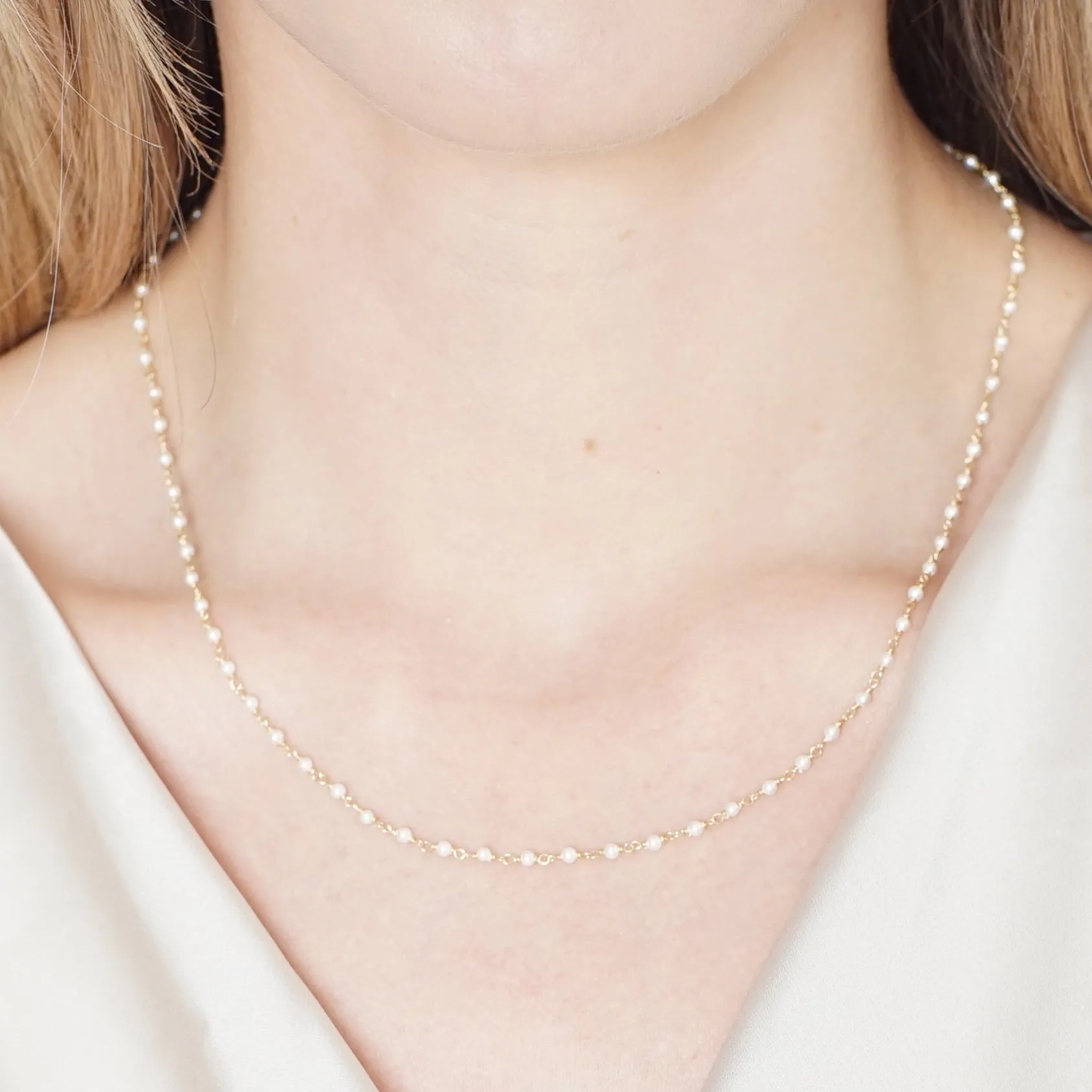 Pearl Bead Chain Necklace