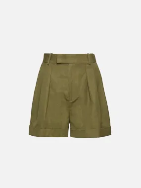 Pleated Wide Cuff Short