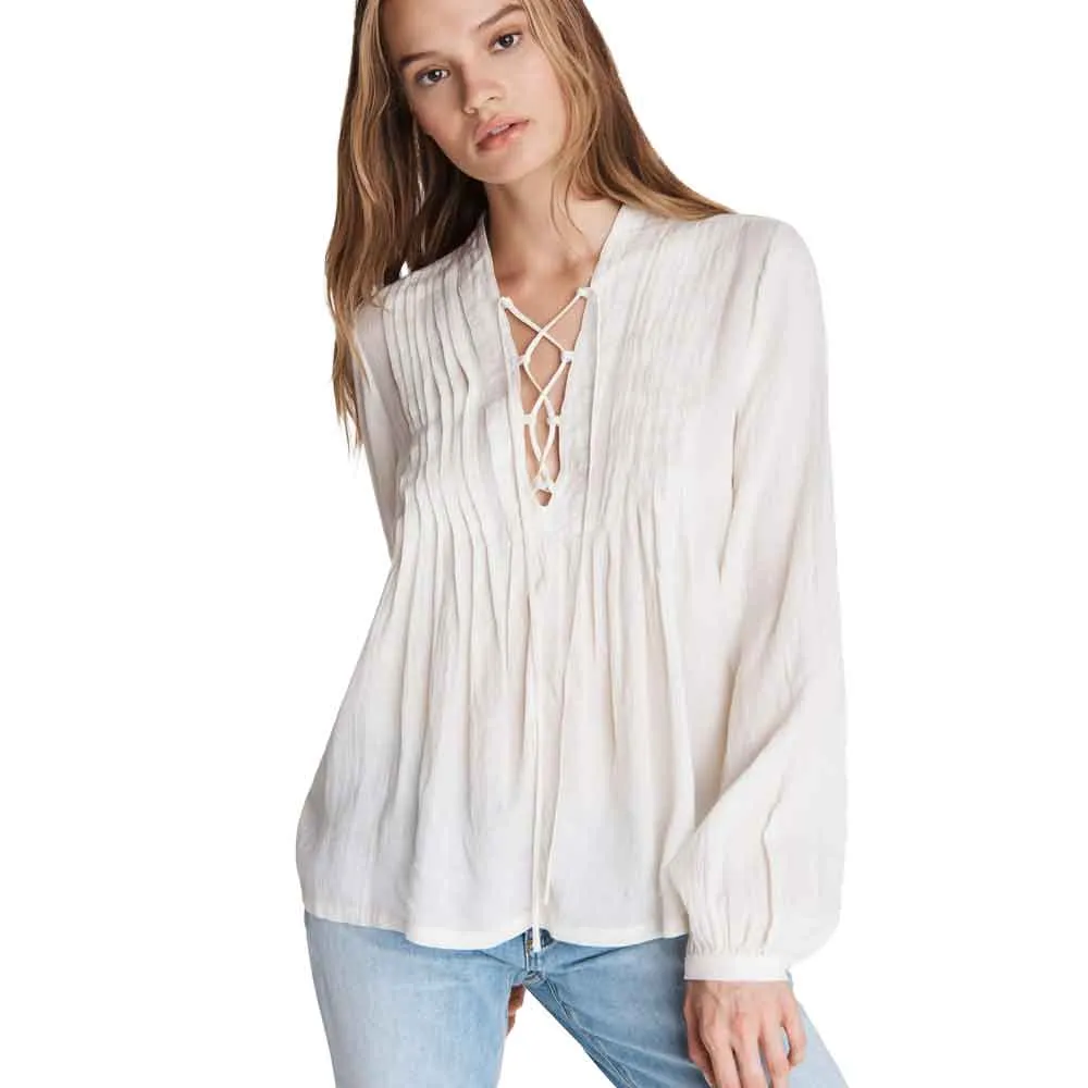 Rag & Bone Sachi Pleated Cotton Top