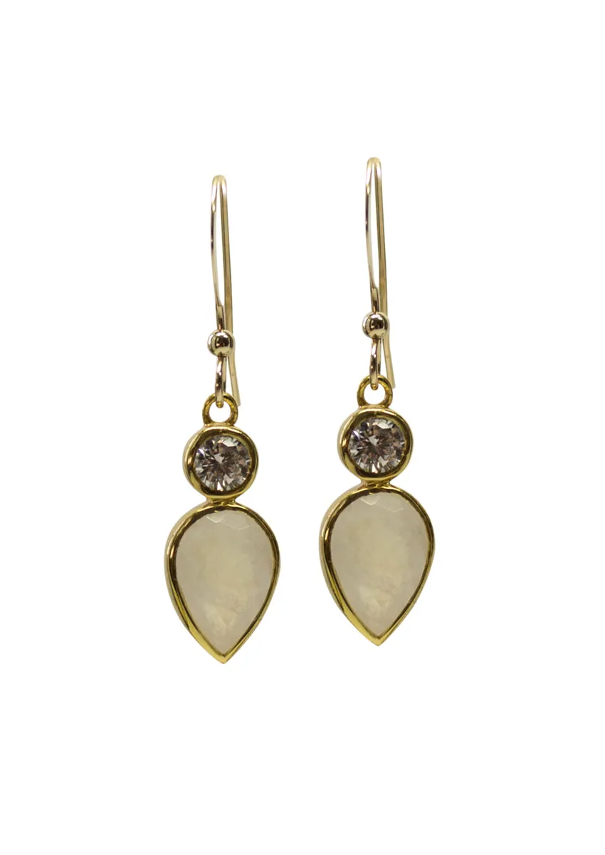 Romy Rainbow Moonstone Gold Earrings *As Seen On Candace Cameron Bure*