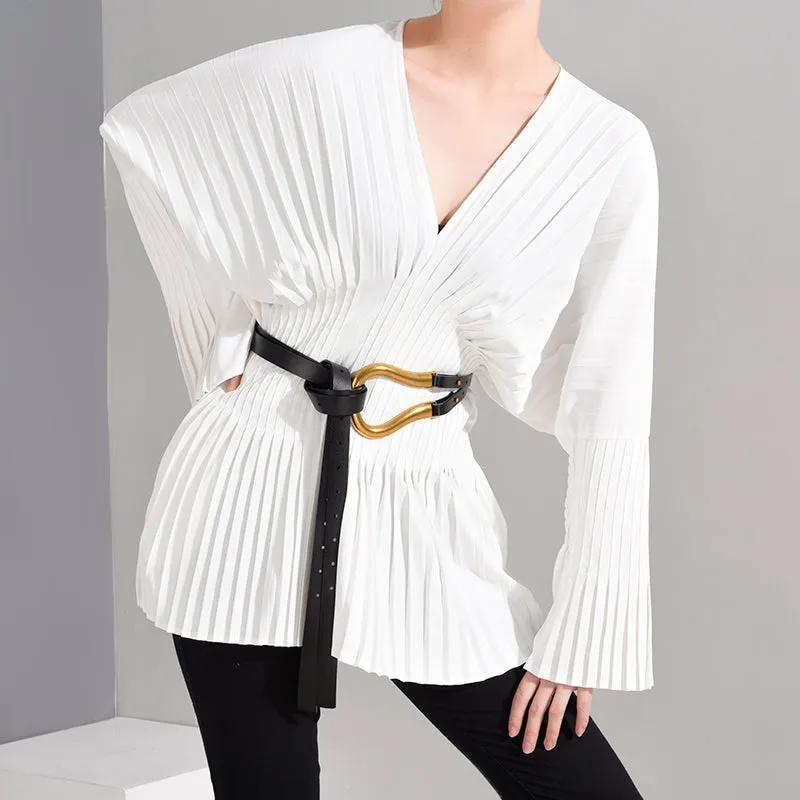 Sakiya Pleated Long Sleeve Shirt