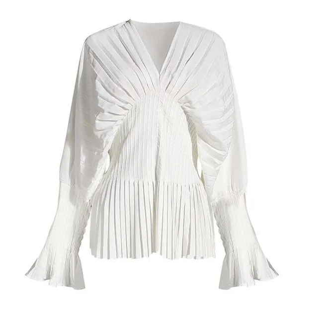 Sakiya Pleated Long Sleeve Shirt