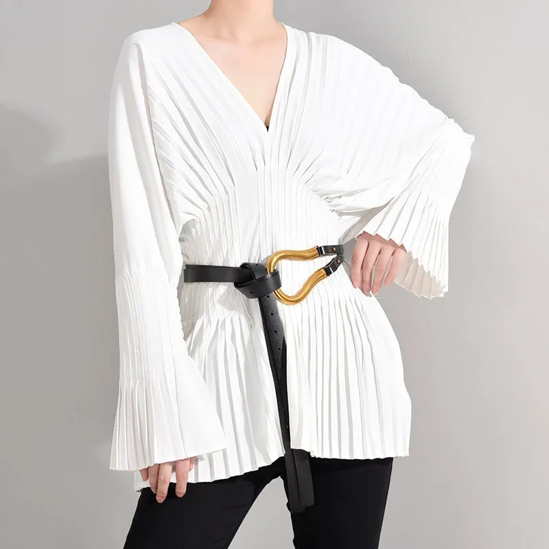 Sakiya Pleated Long Sleeve Shirt