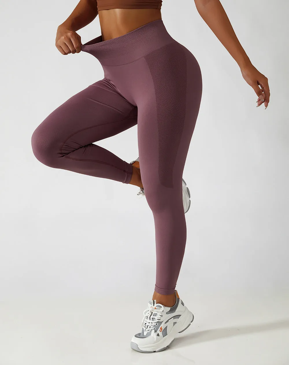 Seamless Solid Tummy Control Leggings