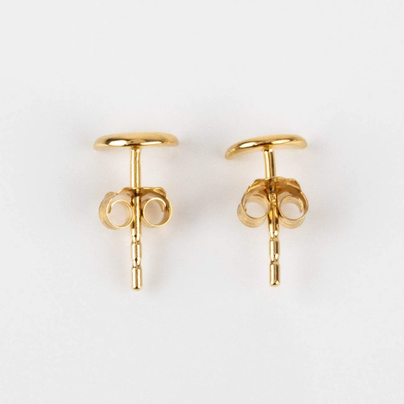 Solid Gold Moon Earrings