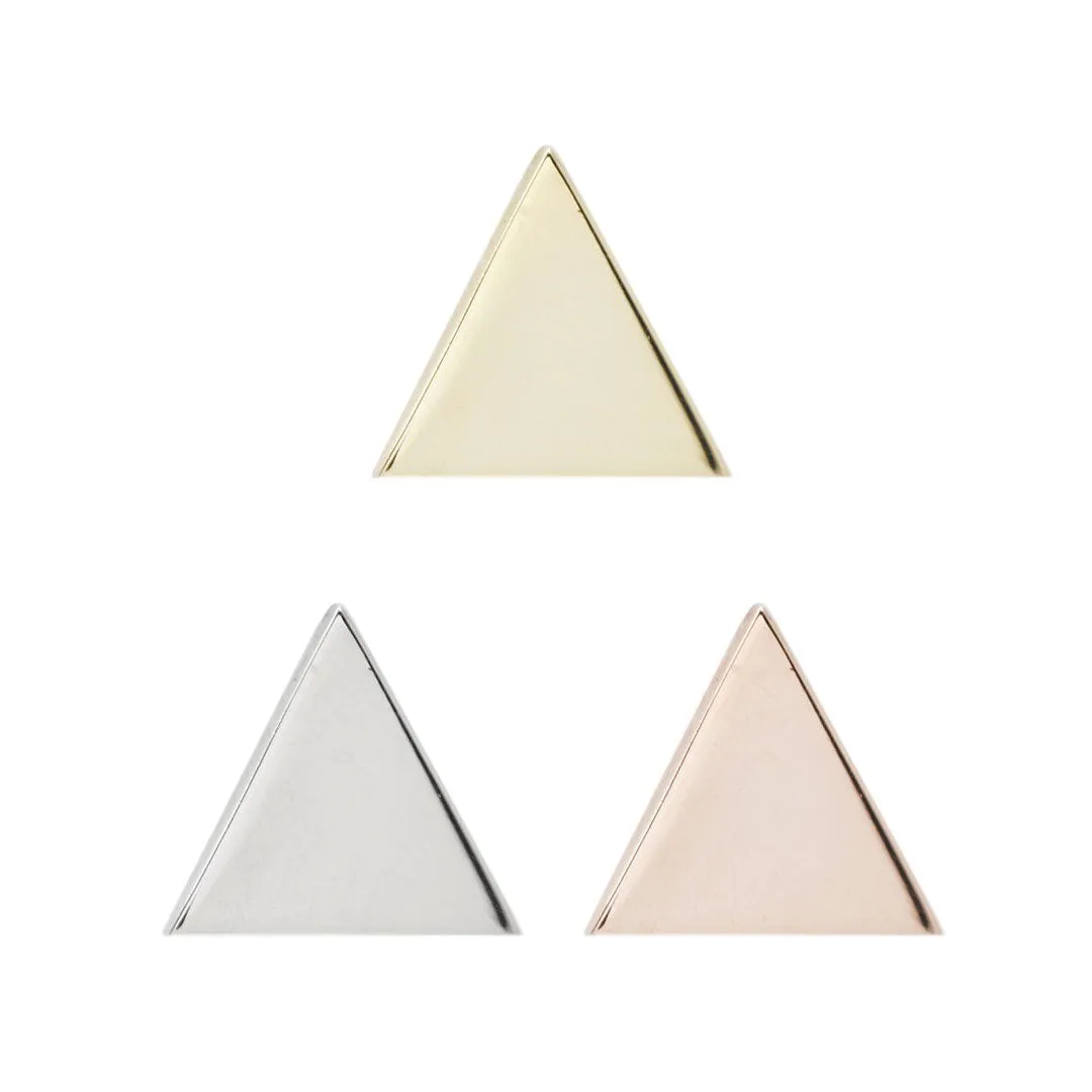 Solid Gold Triangle - Threadless End