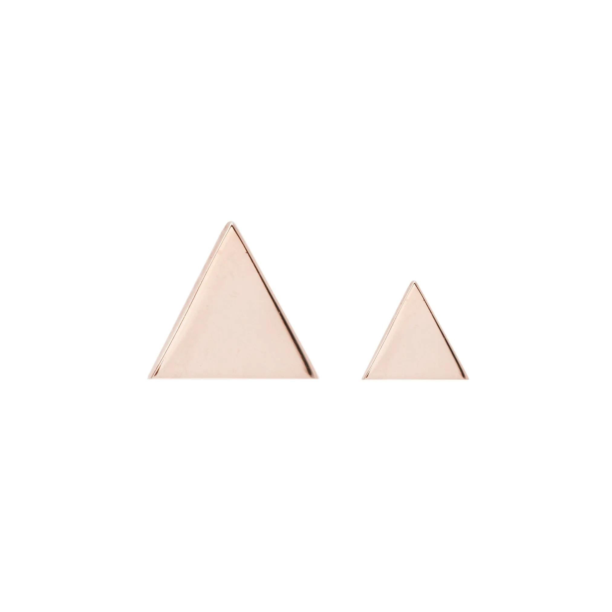 Solid Gold Triangle - Threadless End