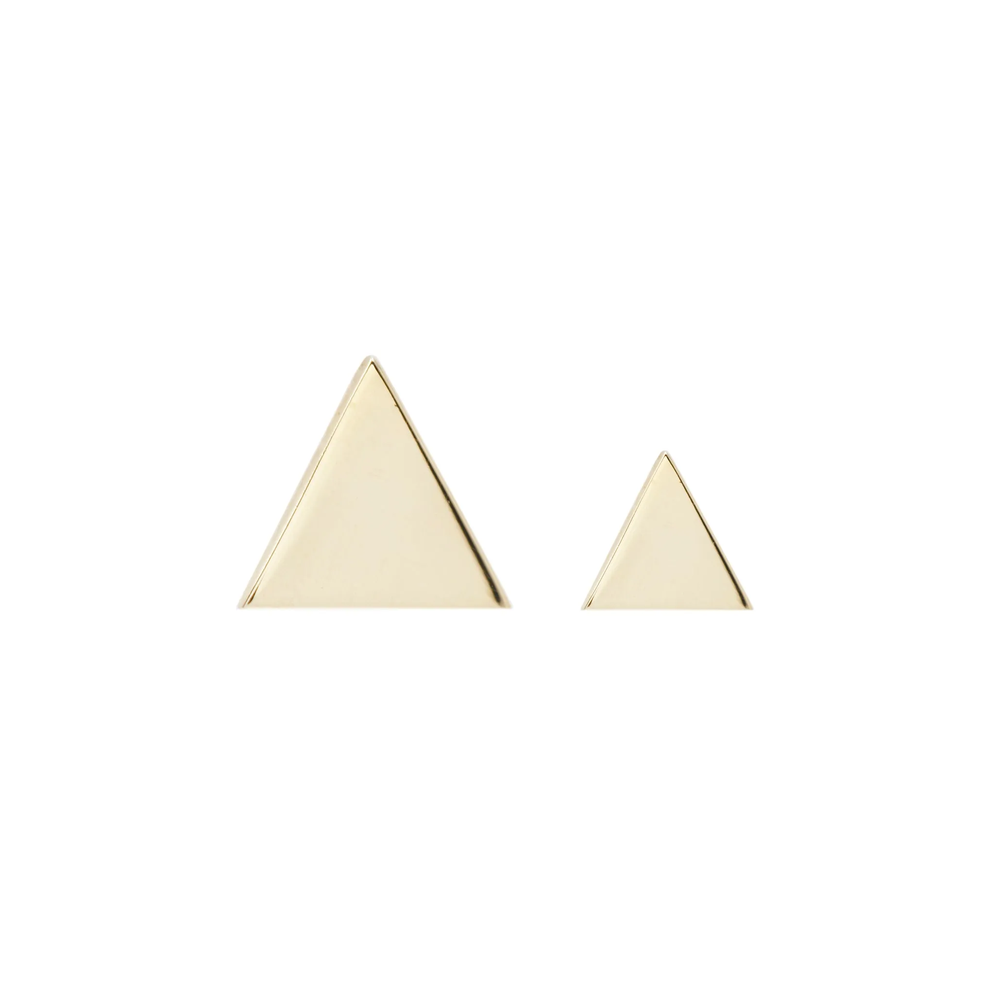 Solid Gold Triangle - Threadless End