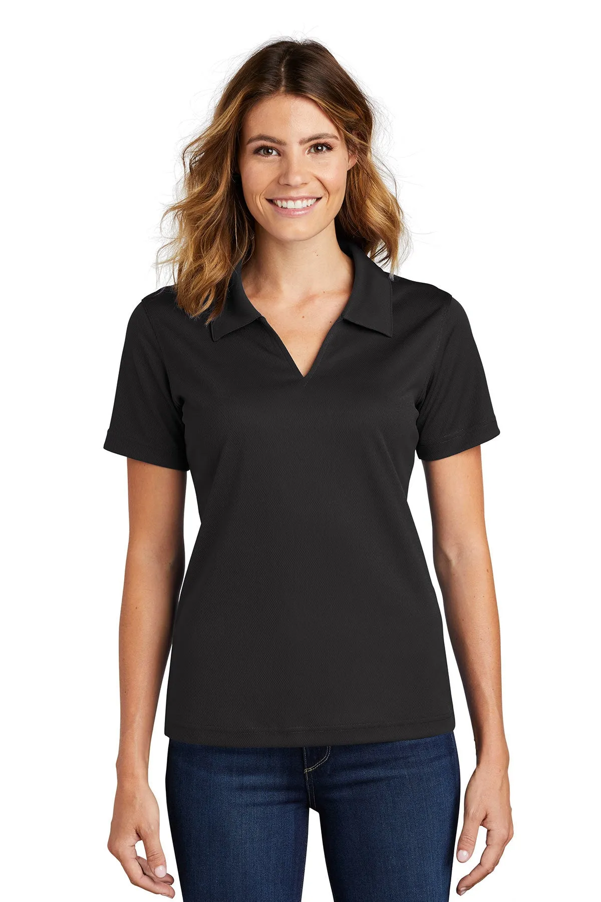 Sport-Tek Ladies Dri-Mesh L469 V-Neck Polo