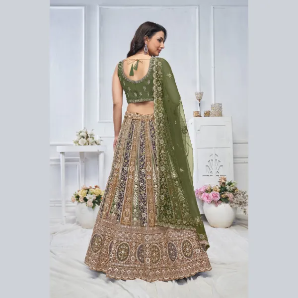 The Grandeur Green bridal lehenga  | Ready To Wear |