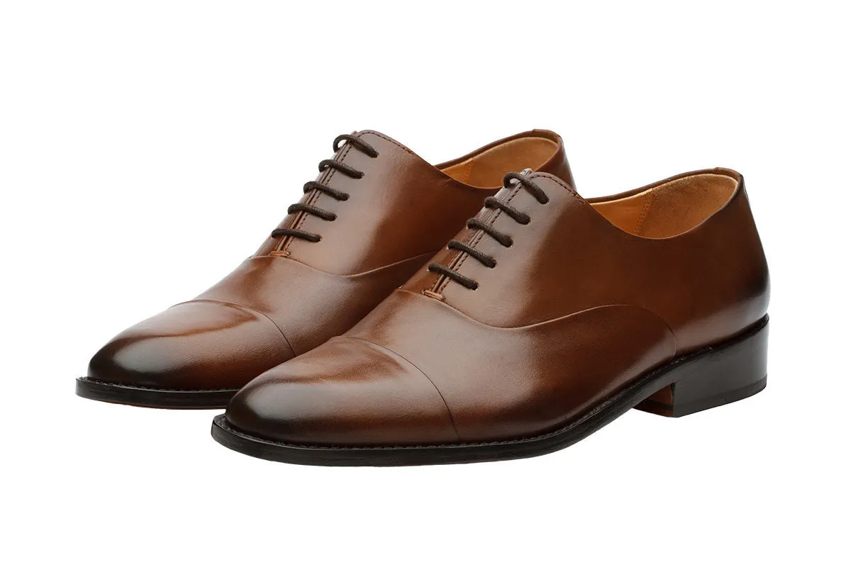 Toecap Oxford Pleated – Chocolate Brown