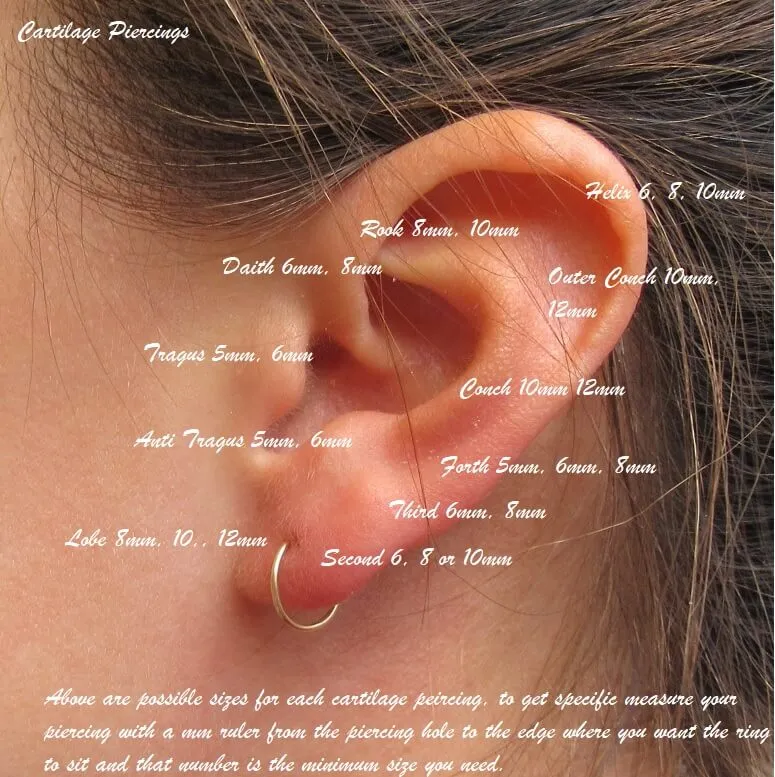 Tragus Twist 3mm Star - Choose Your Metal and Gauge