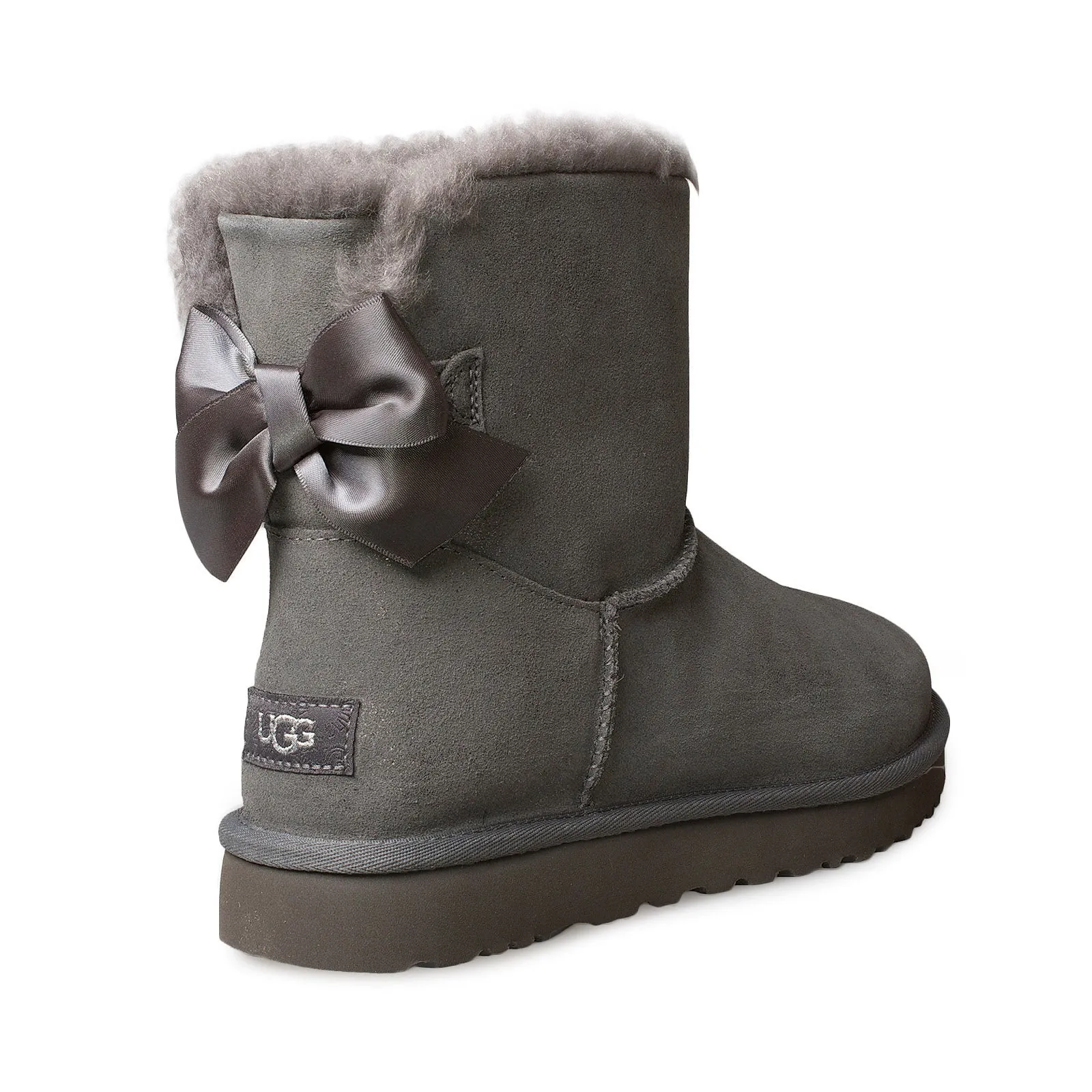 UGG Mini Bailey Bow Glimmer Charcoal Boots - Women's