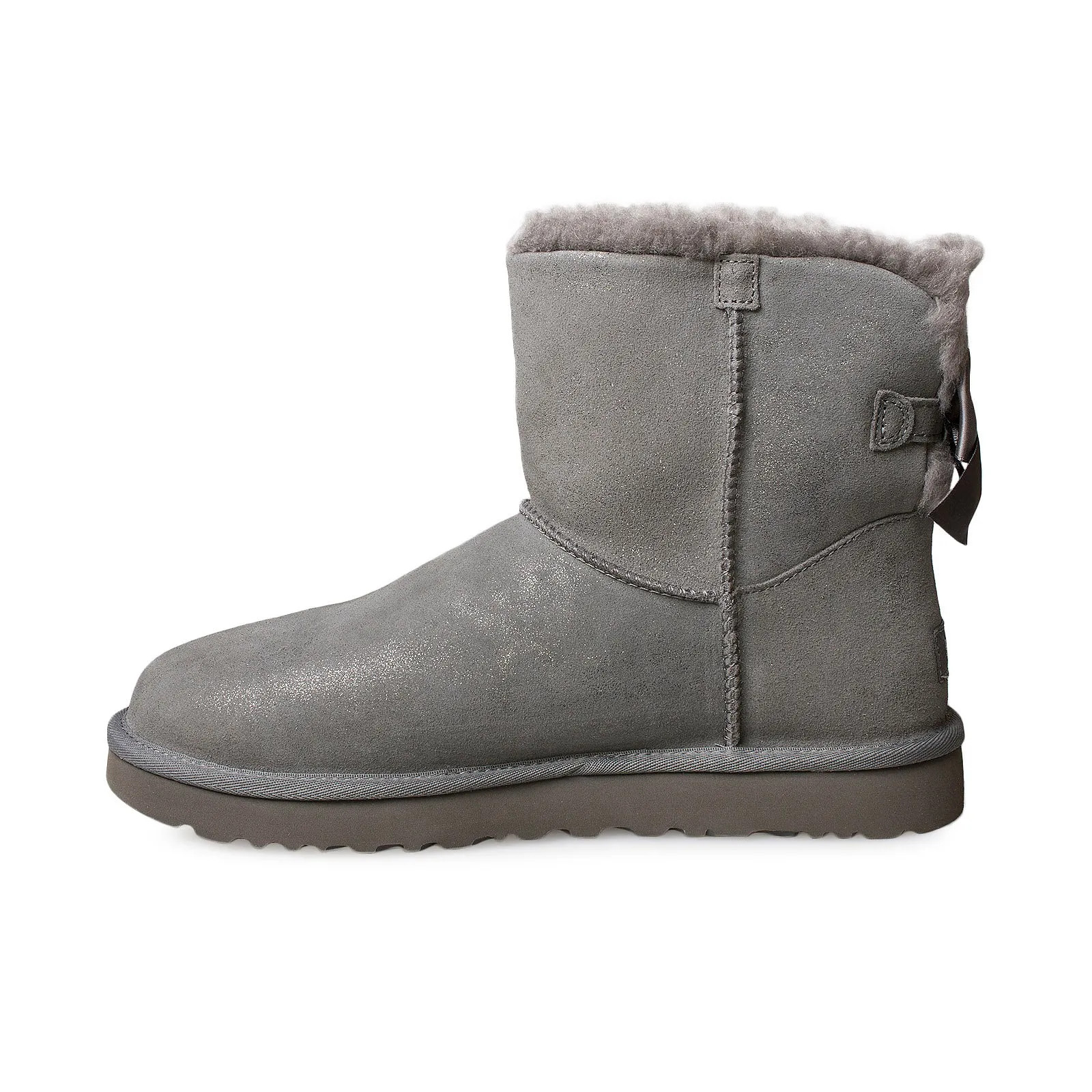 UGG Mini Bailey Bow Glimmer Charcoal Boots - Women's