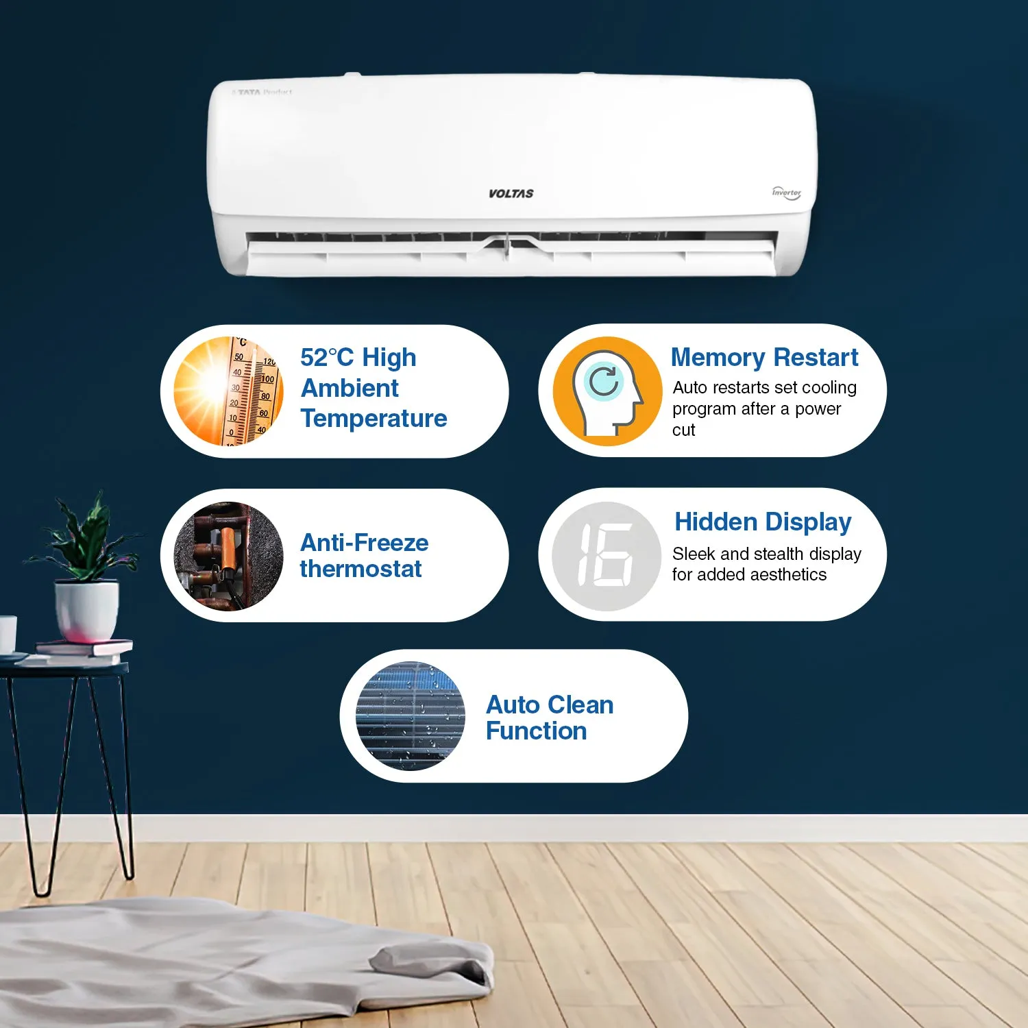 Voltas SmartAir Inverter AC, 1.5 Ton 3 star - 183V Vertis Elegant