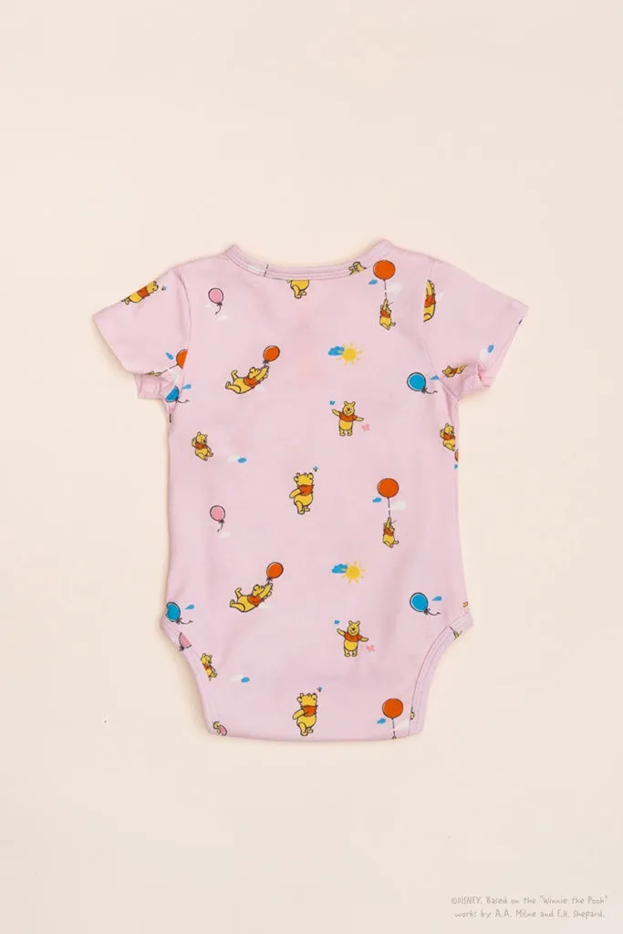 Wrap Onesie - Pink Balloon Pooh